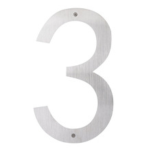 Husnummer 3 rustfrit stål 40 cm